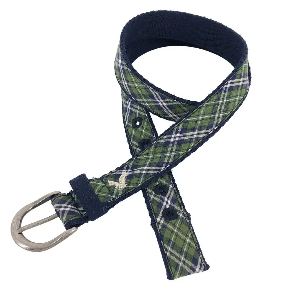American Eagle Outfitters plaid canvas belt